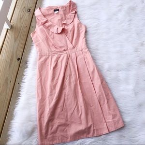 J. Crew Ruffle Neck Knee Length Sleeveless Dress